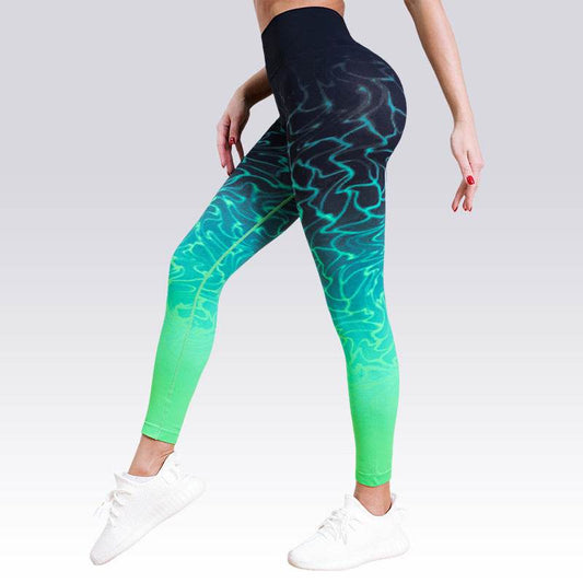 Women's Gradient Yoga Pants - High Waist Seamless Design for Comfort - Buy Center US