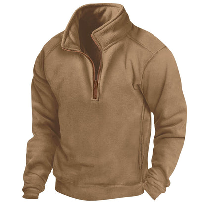 Buycenter Men's Half Zip Sweater - Slim Fit, Long Sleeve, Multiple Colors - Buy Center US