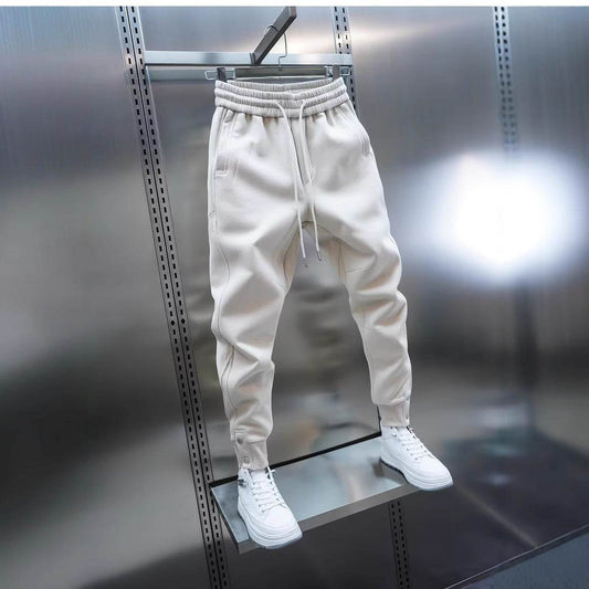 Men's All-Matching Ankle Banded Slacks - Casual Solid Color Pants - Buy Center US