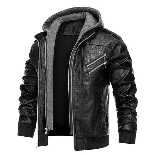 Buycenter Men's PU Leather Coat - Stylish, Retro Winter Jacket - Buy Center US
