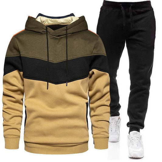 Buycenter Men's Color Matching Hoodie Sportswear Suit - Casual Spring Wear - Buy Center US