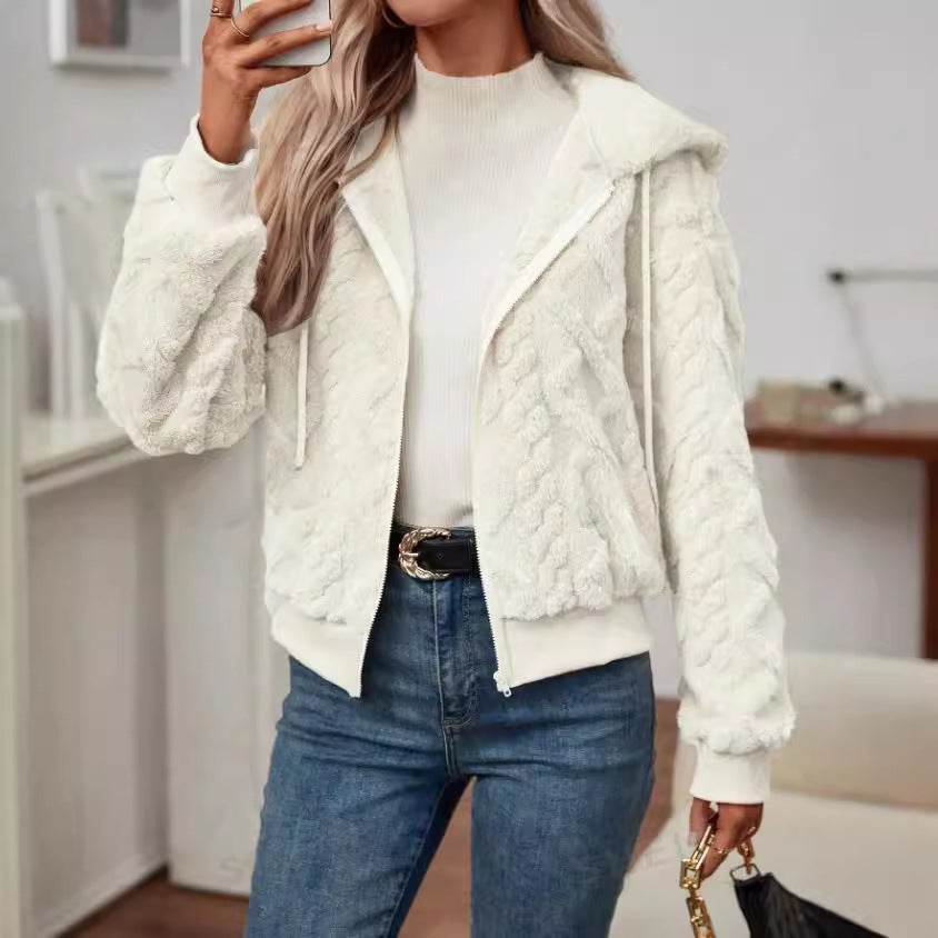 Hooded Knitted Plaid Coat - Japanese Casual Sweater Cardigan - Buy Center US