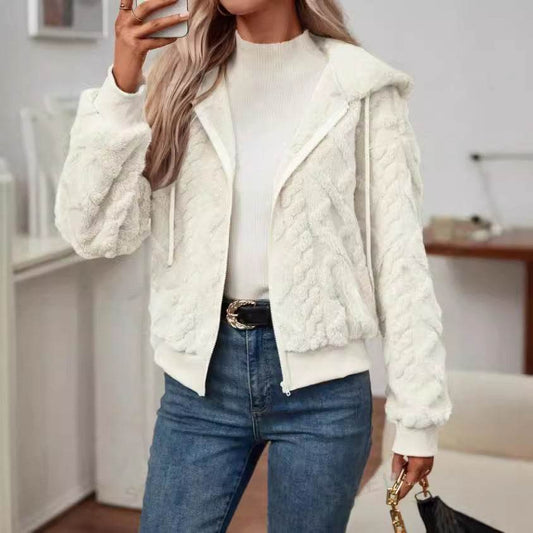 Hooded Knitted Plaid Coat - Japanese Casual Sweater Cardigan - Buy Center US