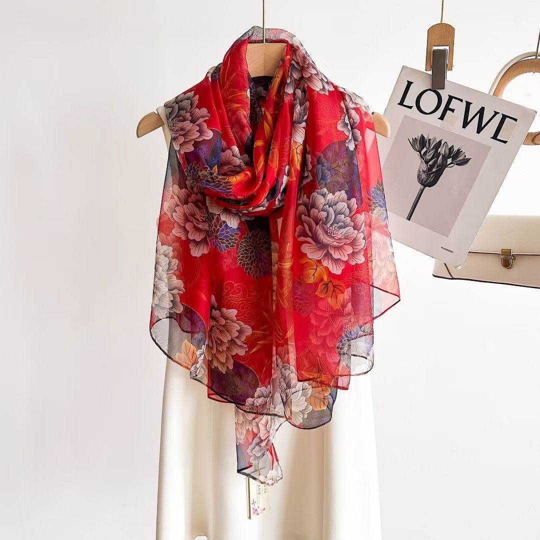 Women's Long Printed Anti-DDoS Scarf - Stylish & Ethnic Design - Buy Center US