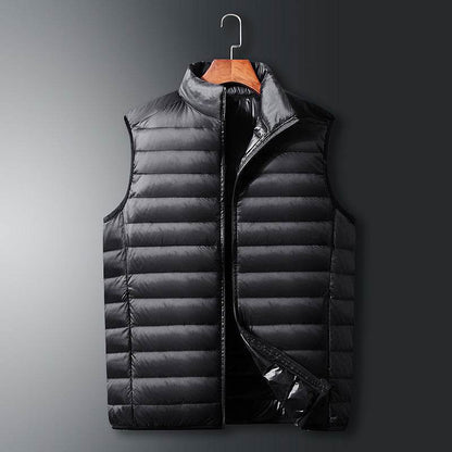 Buycenter Men's & Women's Lightweight Vest Coat - Stand Collar, Zipper Pockets - Buy Center US