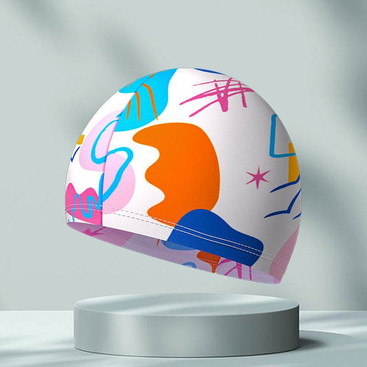 Comfortable High Elastic Swimming Cap - Stylish Patterns for Adults - Buy Center US