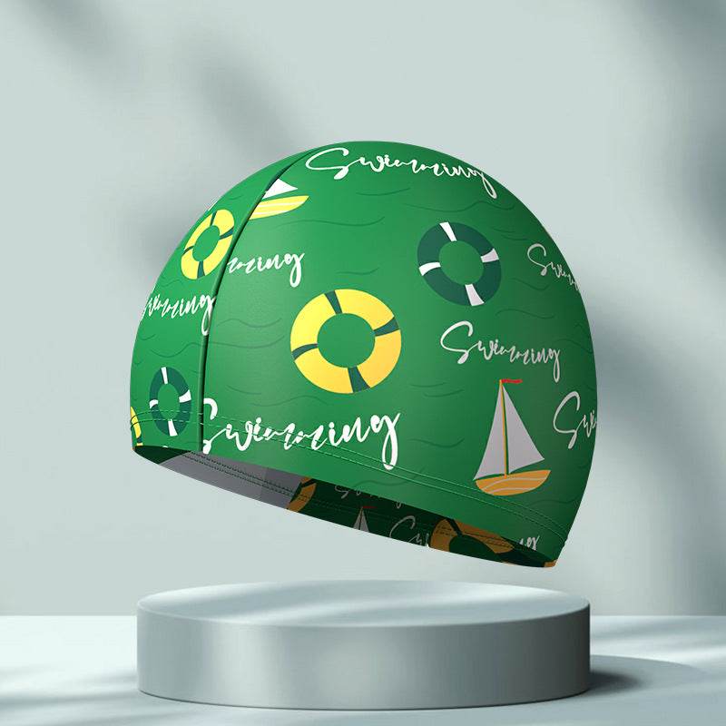 Comfortable High Elastic Swimming Cap - Stylish Patterns for Adults - Buy Center US