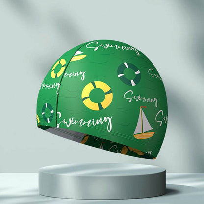 Comfortable High Elastic Swimming Cap - Stylish Patterns for Adults - Buy Center US