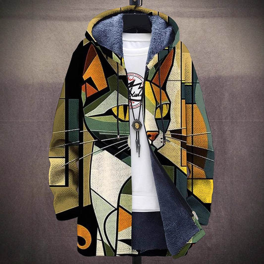 Buycenter Men's Zipper Hooded Cardigan - Casual Thick Jacket for Leisure - Buy Center US