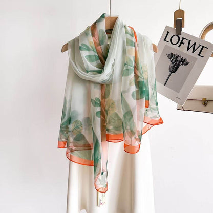 Women's Long Printed Anti-DDoS Scarf - Stylish & Ethnic Design - Buy Center US