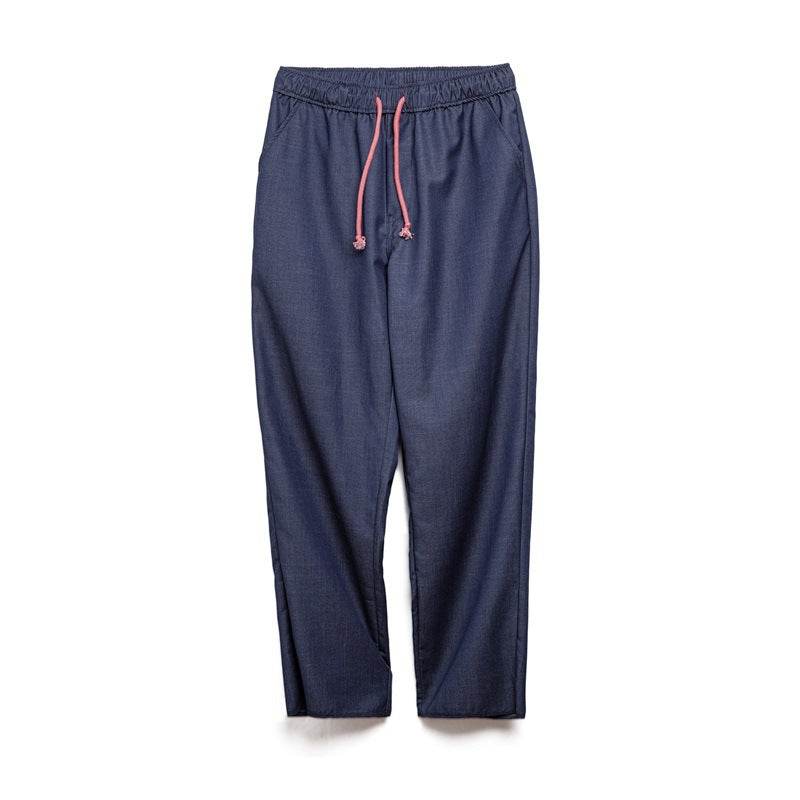 Men's Retro Loose Straight Pants - Casual Indigo Blue Trousers - Buy Center US