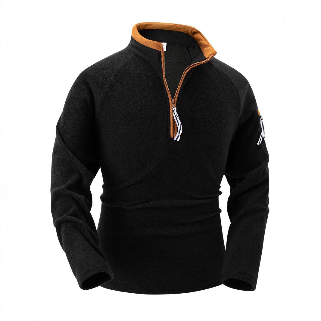 Buycenter Tactical Arm Zipper Sweater - Slim Fit Long Sleeve Pullover - Buy Center US