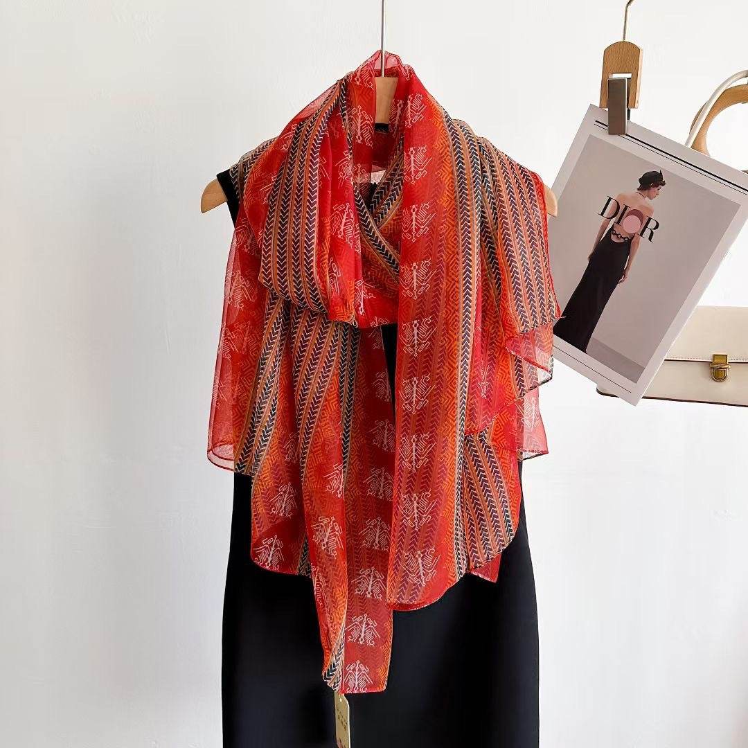 Women's Long Printed Anti-DDoS Scarf - Stylish & Ethnic Design - Buy Center US
