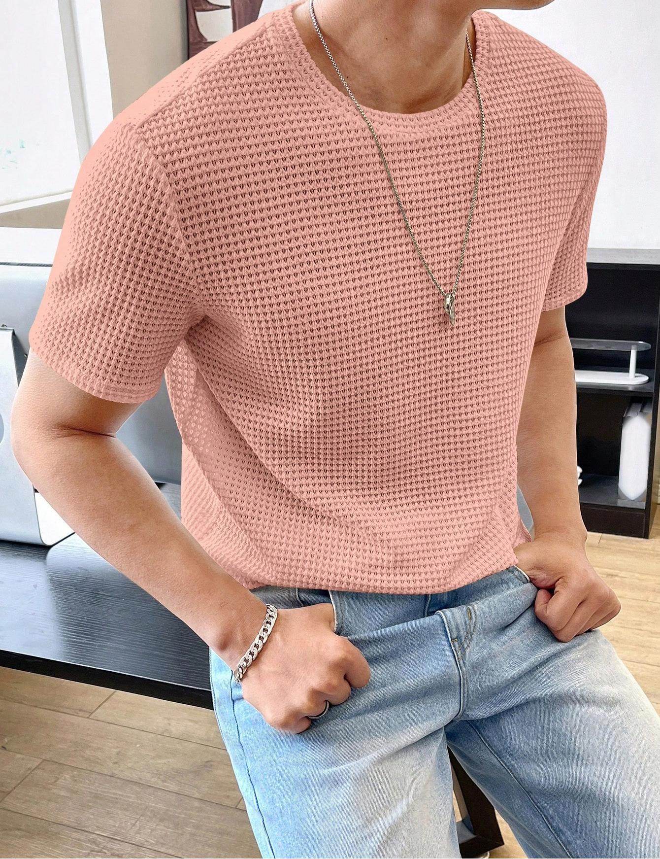Men's Casual Short Sleeve T-Shirt - Loose Fit, Solid Colors Available - Buy Center US