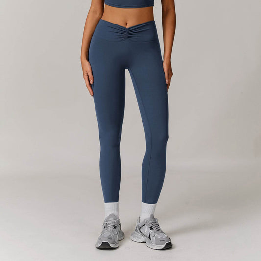 Nude Feel High Waist Yoga Bell-Bottom Pants - Stylish Fitness Gear - Buy Center US