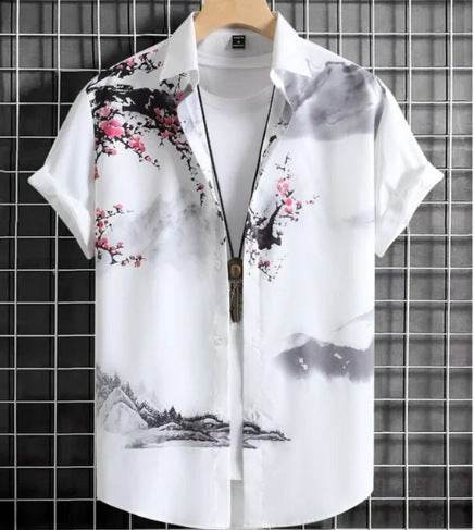 Buycenter Plus Size Casual 3D Short Sleeve Shirt - Summer Fashion - Buy Center US
