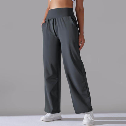 Women's Loose Wide Leg Yoga Pants - Comfortable, Stylish for Running - Buy Center US