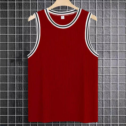 Knitted Vertical Stripes Fitness Vest - Slim-Fitting Sports Apparel - Buy Center US
