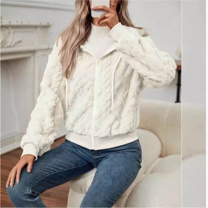 Hooded Knitted Plaid Coat - Japanese Casual Sweater Cardigan - Buy Center US