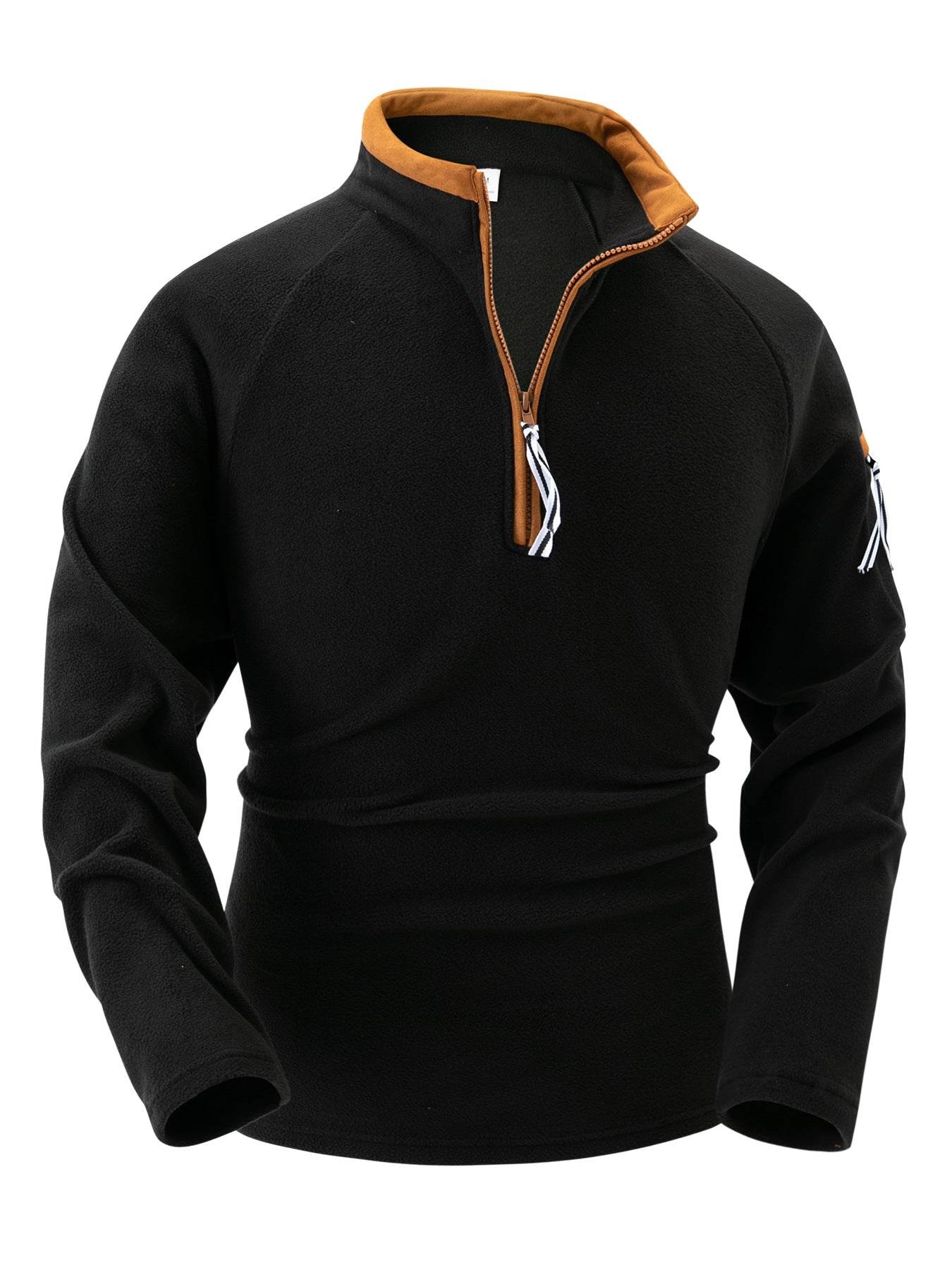 Buycenter Tactical Arm Zipper Sweater - Slim Fit Long Sleeve Pullover - Buy Center US
