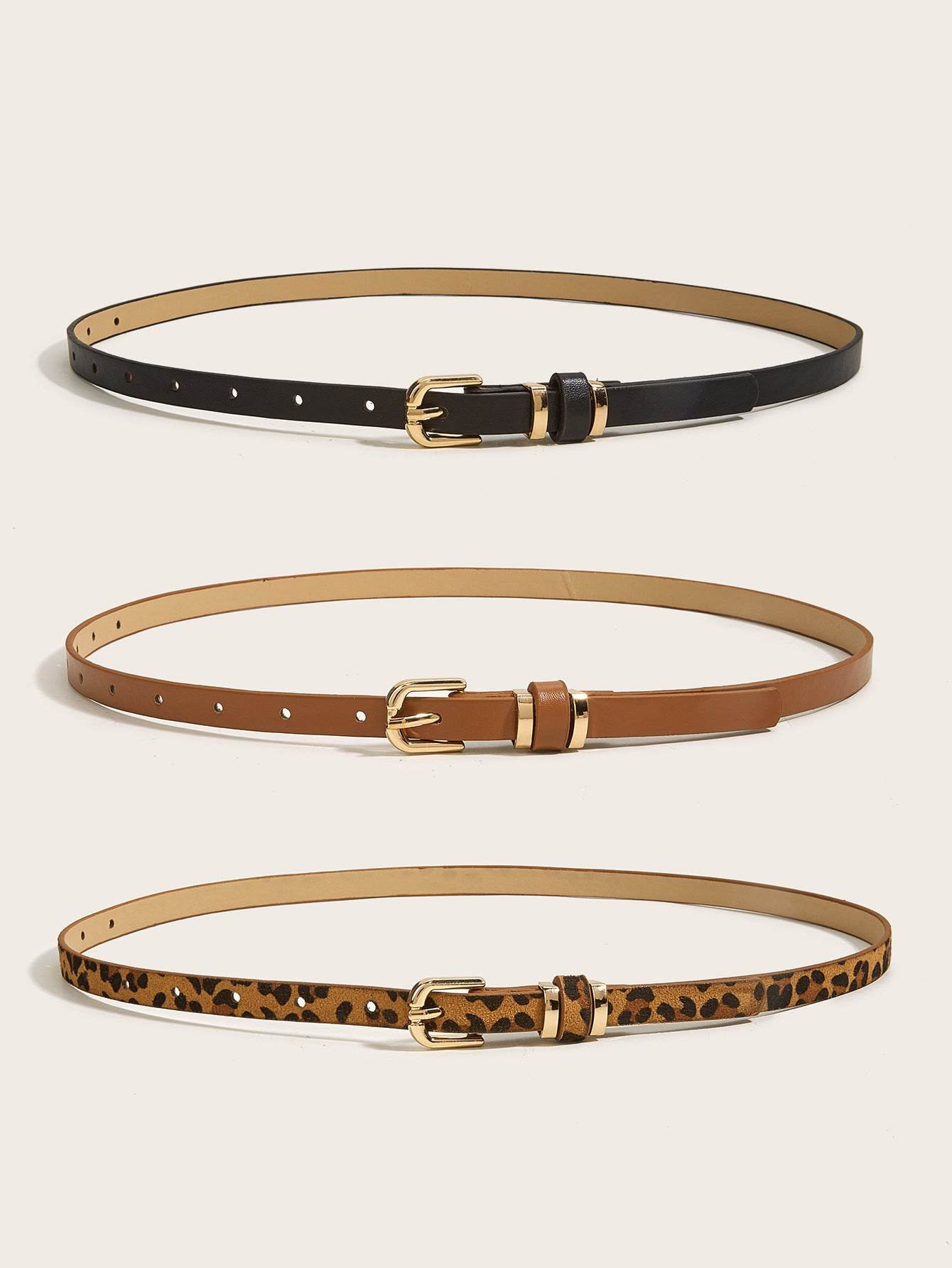 Retro Thin Pin Buckle Belt - All-Match Style in Black, Camel & Leopard - Buy Center US