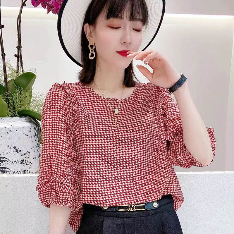 Summer Floral Blouse Top - Loose Fit, Quarter Sleeve, Light & Colorful - Buy Center US