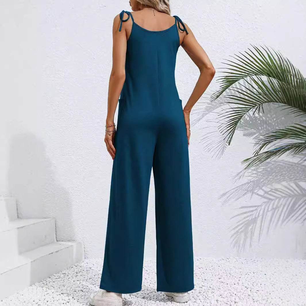 Women's Sling Straight Wide Leg Jumpsuit – Stylish & Comfortable Trousers - Buy Center US