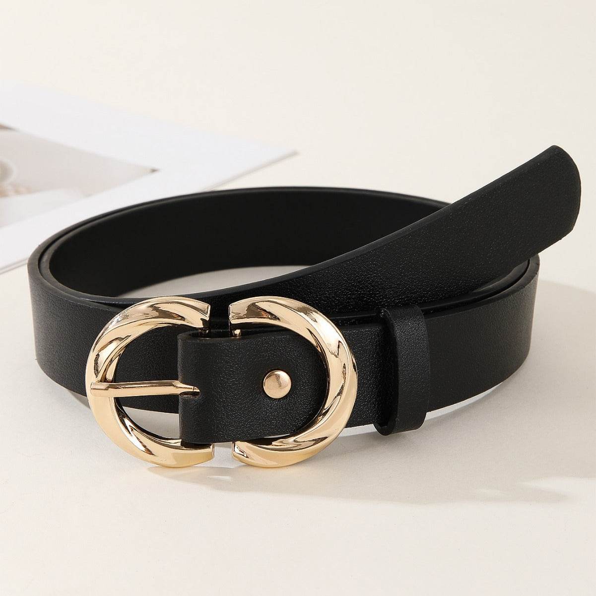 Women's Unique Exquisite Belt - Adjustable Imitation Leather, Snap Button - Buy Center US