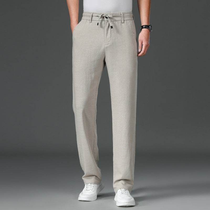 Summer Breathable Loose Straight Pants - Cotton Linen Tencel Blend - Buy Center US