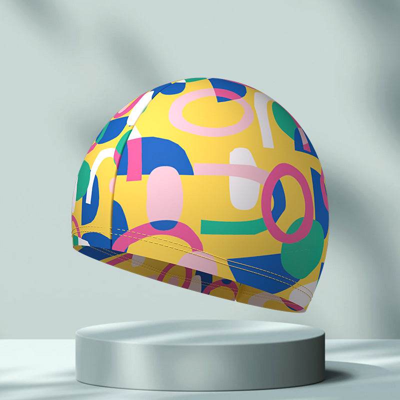 Comfortable High Elastic Swimming Cap - Stylish Patterns for Adults - Buy Center US