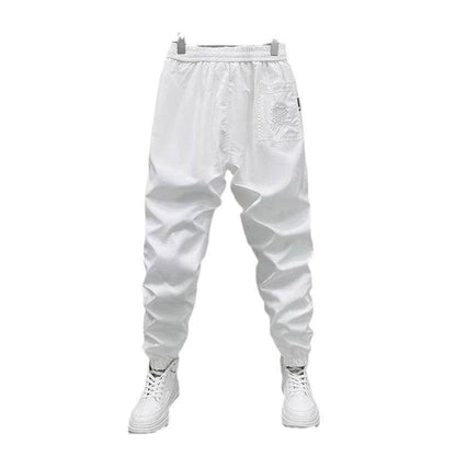 Men's Quick-Drying Solid Color Sports Pants - Ankle-Tied Casual Fit - Buy Center US
