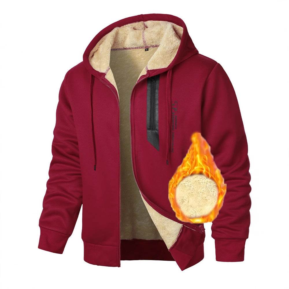 Buycenter Fleece-Lined Men's Sweater - Thickened for Autumn & Winter Comfort - Buy Center US