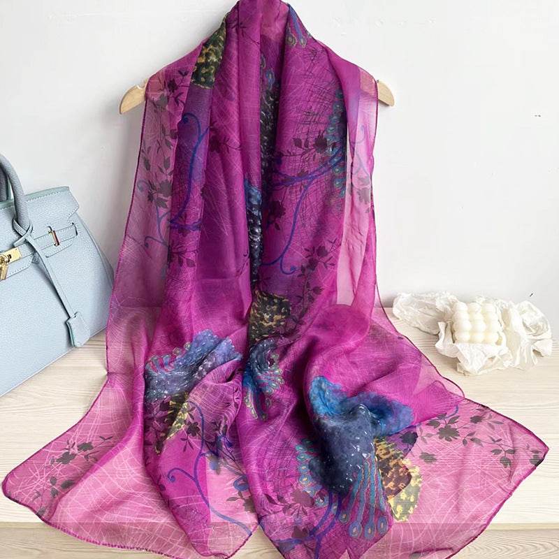 Fashionable Yourou Yarn Rose Scarf for Women - Stylish 135x180cm Design - Buy Center US