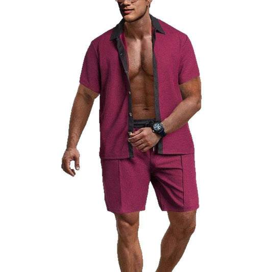 Buycenter Men's Casual Vacation Shirt & Shorts Set - Summer Sports Style - Buy Center US