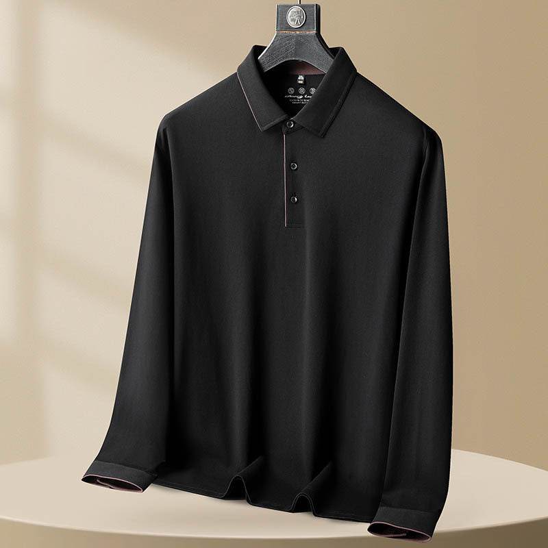 Buycenter Men's Plus Size Cotton Polo Shirt - Casual Loose Fit Long Sleeve - Buy Center US