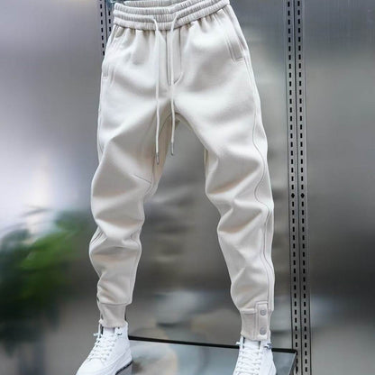 Men's All-Matching Ankle Banded Slacks - Casual Solid Color Pants - Buy Center US