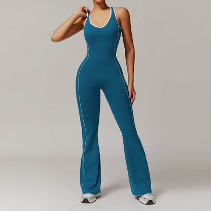 European & American Hollow Beauty Back Jumpsuit - Stylish Yoga Dance Wear - Buy Center US