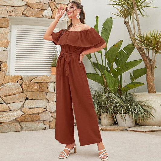 Women's Cropped Lace-up Wide-leg Pants - Stylish and Comfortable Fit - Buy Center US