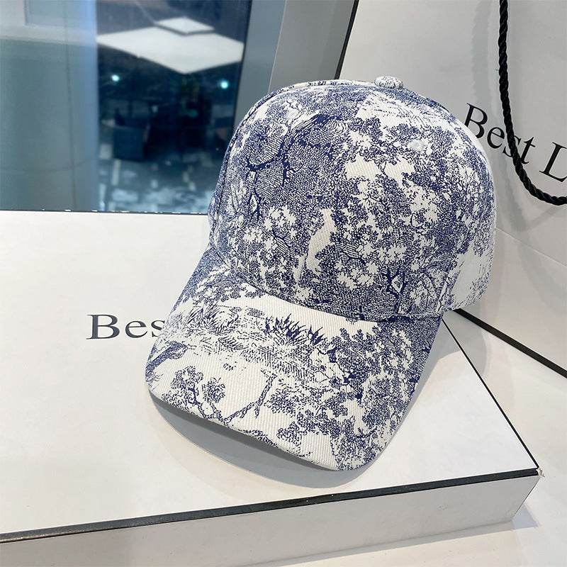 All-Matching Printed Peaked Cap - Adjustable Cotton Baseball Hat for Sun Protection - Buy Center US