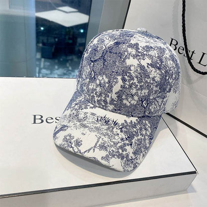 All-Matching Printed Peaked Cap - Adjustable Cotton Baseball Hat for Sun Protection - Buy Center US