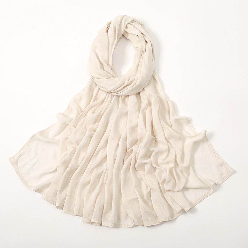 Lightweight Solid Color Rayon Scarf - Breathable & Versatile for Summer - Buy Center US