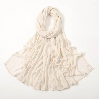 Lightweight Solid Color Rayon Scarf - Breathable & Versatile for Summer - Buy Center US