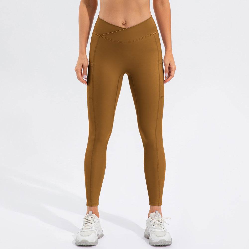 Women's High Waist Yoga Pants - Nude Feel Fitness Tights in Multiple Colors - Buy Center US