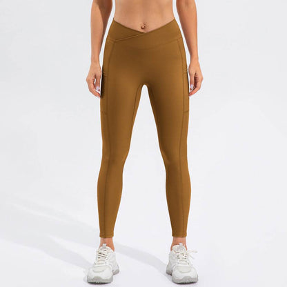 Women's High Waist Yoga Pants - Nude Feel Fitness Tights in Multiple Colors - Buy Center US