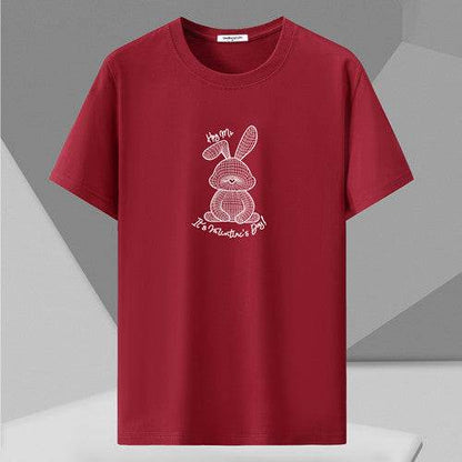 Spring Men’s Loose Half Sleeve Shirt - Plus Size Round Neck Cotton Tee - Buy Center US
