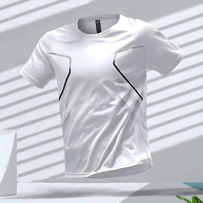 Solid Color Sports T-Shirt - Short Sleeve Pullover in Stylish Polyester - Buy Center US