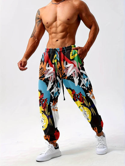 Colorful Men's Casual Sweatpants - Stylish Printed Trousers for All Sizes - Buy Center US