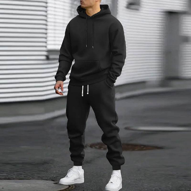Buycenter Men's Casual Sports Suit - Hoodie & Gridles Pants Set - Buy Center US