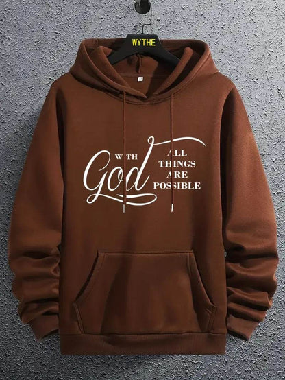 Buycenter Velvet Fall Winter Hoodie - Cotton Pullover for Men - Buy Center US