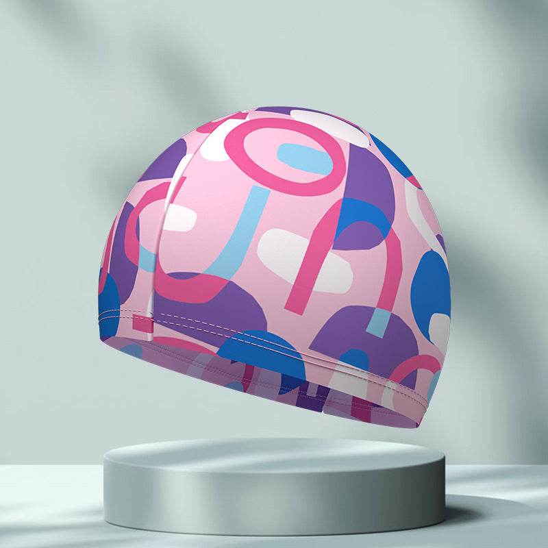 Comfortable High Elastic Swimming Cap - Stylish Patterns for Adults - Buy Center US